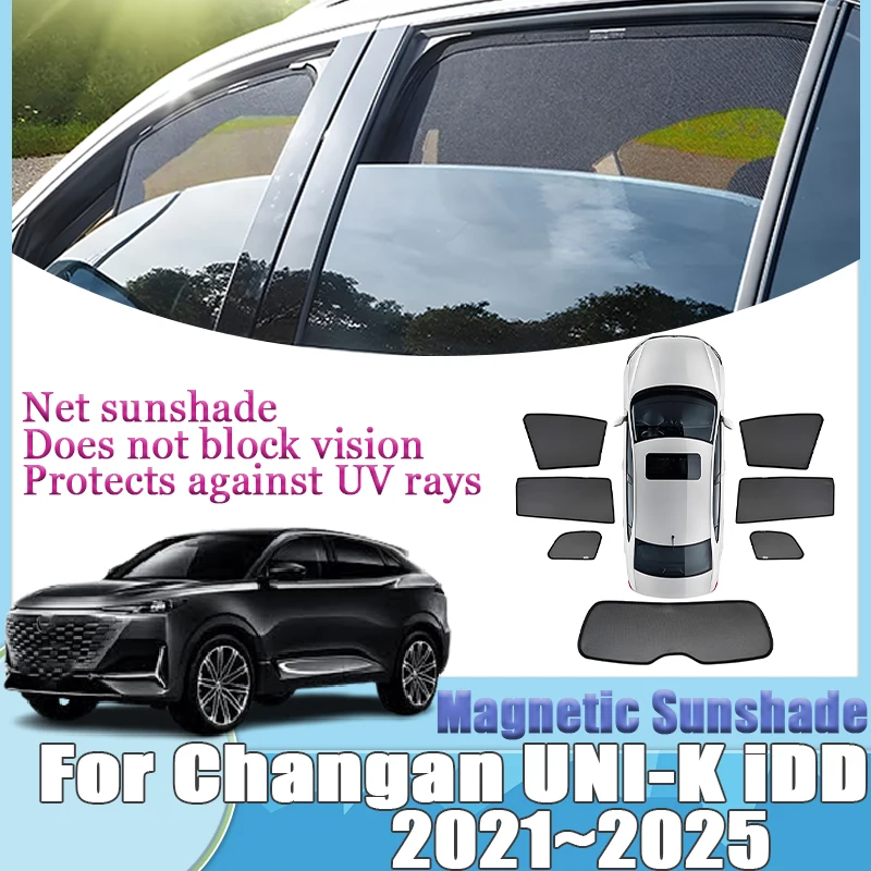

Защита от солнца для Changan UNI-K 2025, аксессуары 2021-2025, магнитные солнцезащитные козырьки, инструменты, анти-УФ-изоляция для конфиденциальности, автоаксессуары