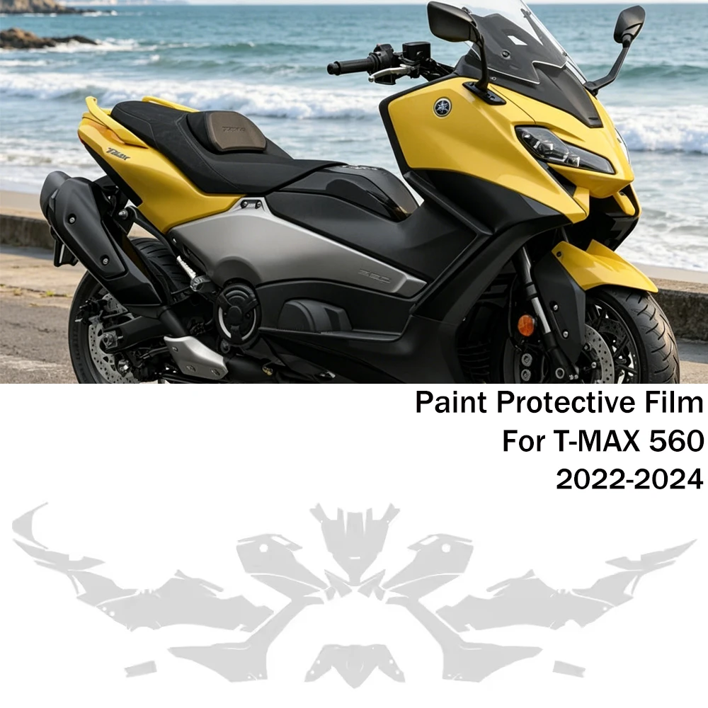 For Yamaha TMax560 Motorcycle PPF Paint Protection Film Set TPU Body Protective Anti-scratch Sticker T-MAX 560 T MAX 560 2022-