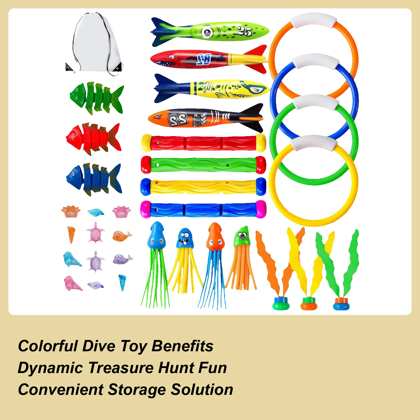 

Игрушки для дайвинга с палочками, веселые плавающие пляжные игры, набор из 35 предметов, летние подводные игрушки для активного отдыха на природе, в саду, во дворе, на воде