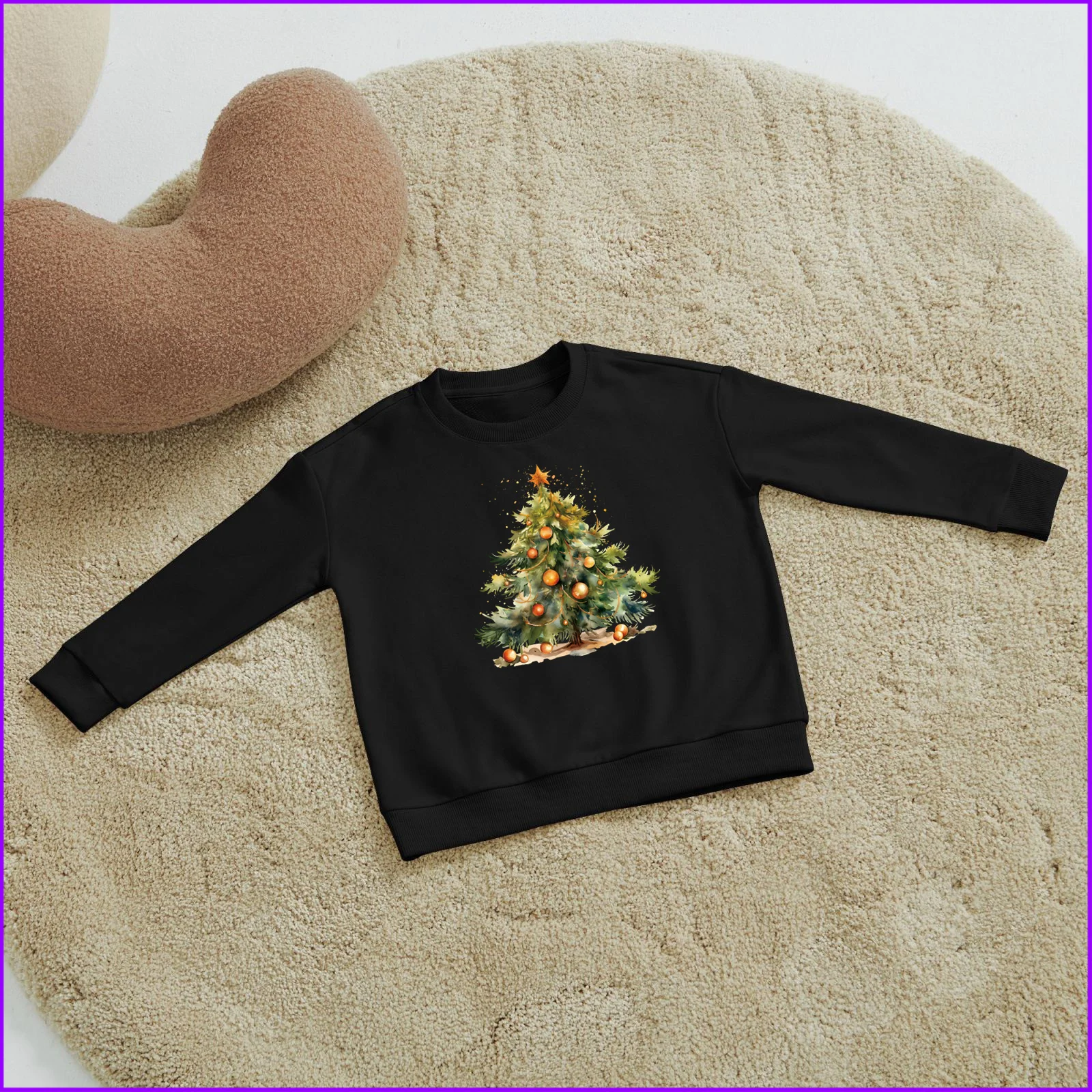 Sweats à capuche joyeux arbre de Noël pour enfants, sweats à capuche pour garçons et filles, PVD 2024, t-shirts pour tout-petits, designer de luxe rose, cosplay chilien, cadeau mignon, Sja3120