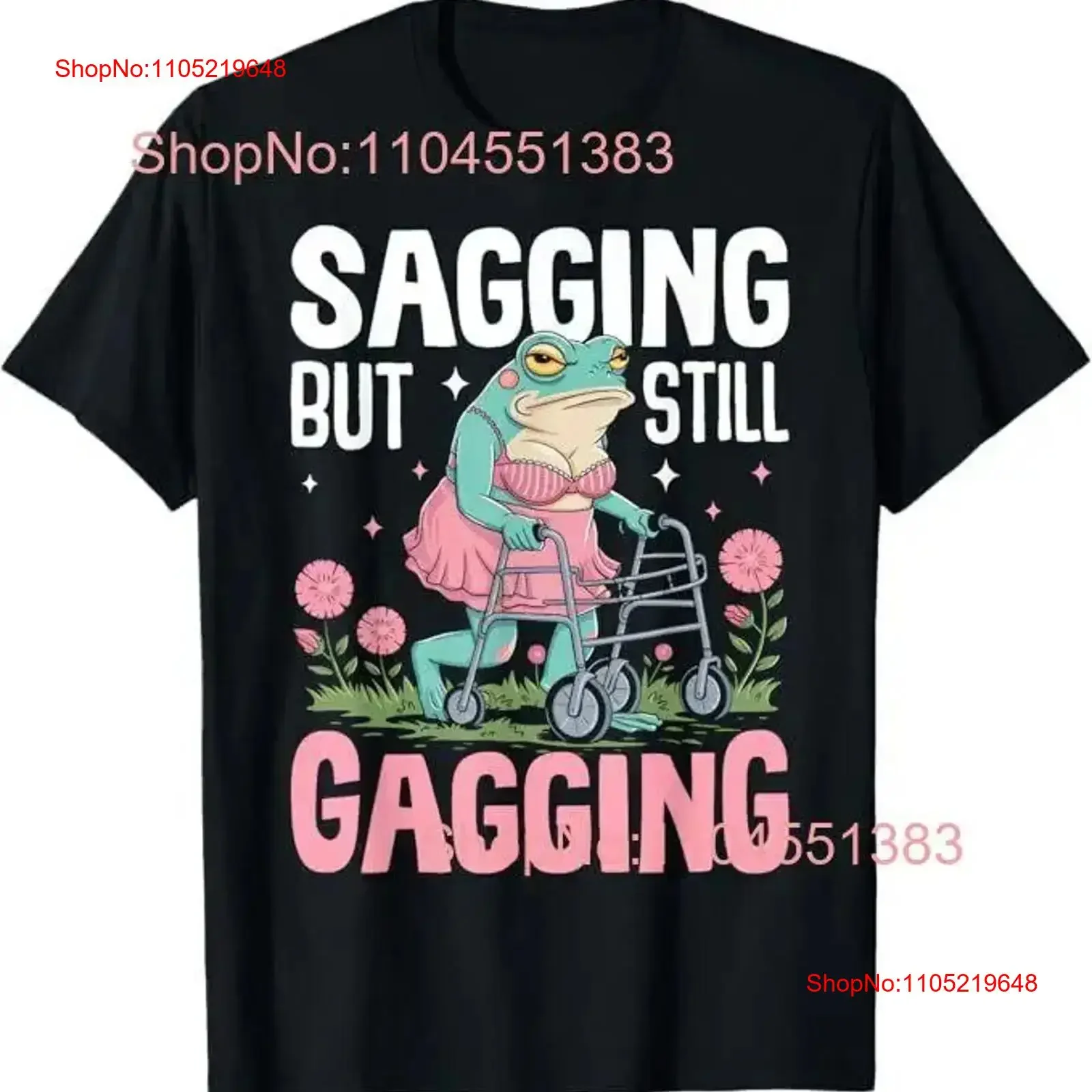 

Humor Frog Sagging But Still Gagging Funny Meme T Shirt vintage Washed Soft Top For Everyday Wear Stylish Slightly Unisex