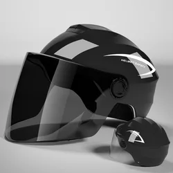 Casco de sol transpirable para motocicleta, protector solar transparente para vehículo, protección de seguridad a prueba de viento, pedales de cuatro estaciones, gran oferta