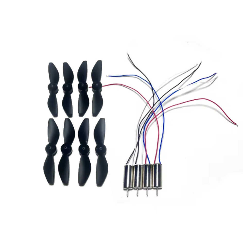 Kit de piezas de repuesto para Mini Dron D16 RC, 4 Uds., Motor con 8 Uds. De hoja de hélice para Dron GT3 V66 i1PRO, accesorio DIY