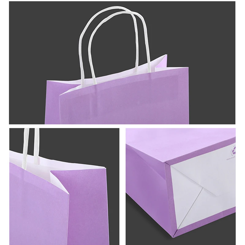 10/30/50pcs Holiday Party Gift Bag Paper Bag with Handle Jewelry Shopping Bags Halloween Wedding ,Gift Colored Paper Bags