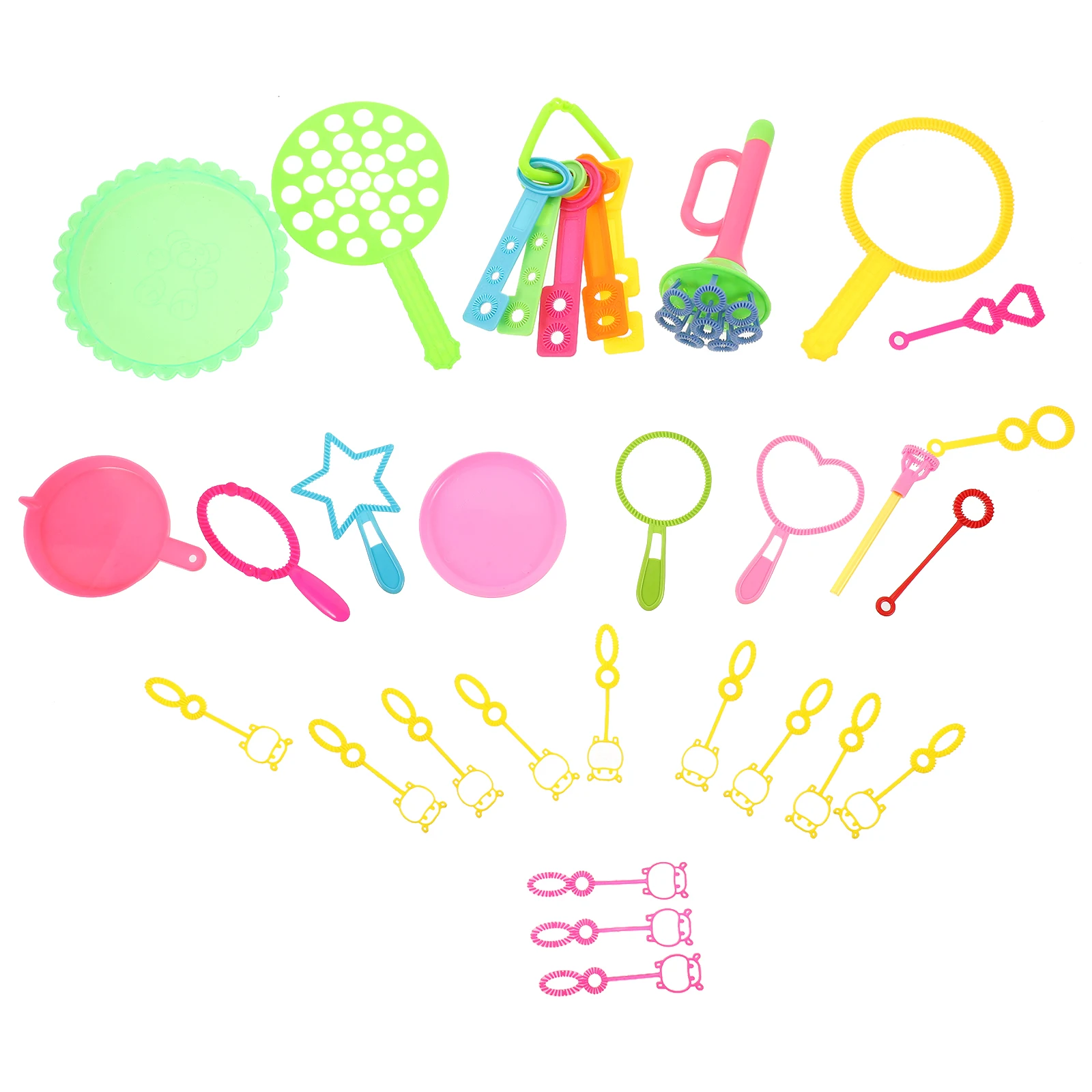 

26Pcs Cartoon Plastic Bubble Blowing Bar Set Colorful Bubble Tools For Outdoor Pool Beach Fun Playing Kids Bubble Wands