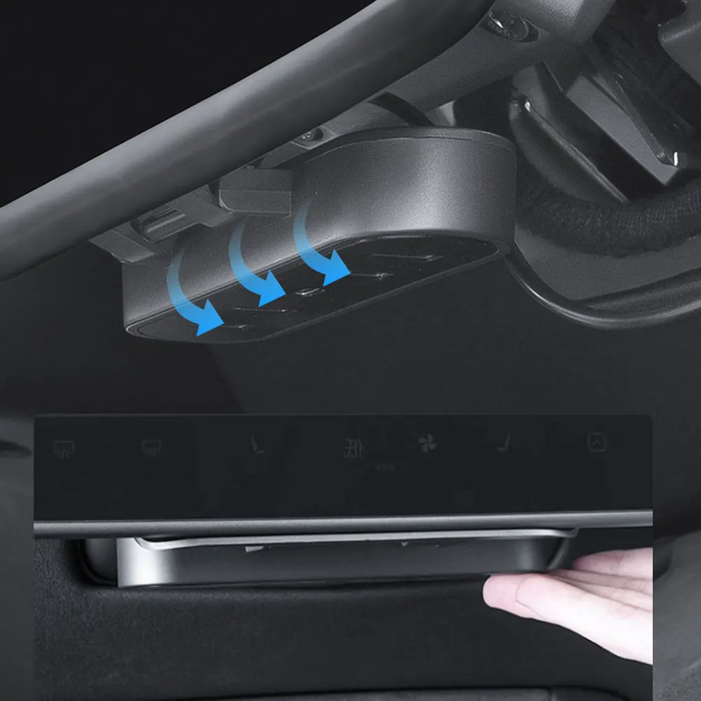 折りたたみ式で隠し USB 高速充電ドック スクリーン下 Tesla モデル 3/Y 2021-2024 急速充電器ドッキングステーション USB