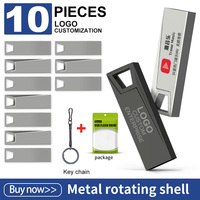 Zsuit New Metal USB Flash Drive 64GB 128GB Pen Drive 4GB 8GB 16GB 32GB Memory Stick Waterproof U Disk Pendrive Storage Disk USB