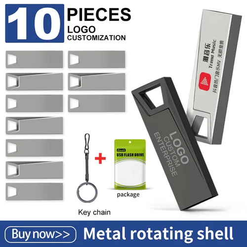 Imagen 1 del producto Zsuit nueva unidad Flash USB de Metal 64GB 128GB Pen Drive 4GB 8GB 16GB 32GB memoria Stick impermeable U disco Pendrive disco de almacenamiento USB