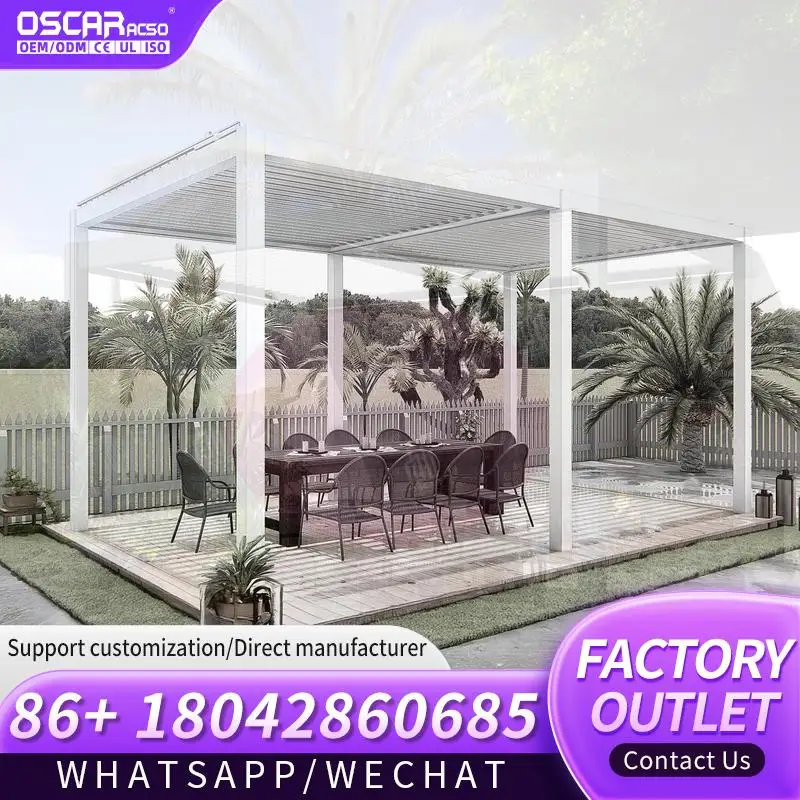 Wholesale Aluminium Bioclimatic Pergola 5x3 Rodent Proof Outdoor Garden Patio pergola