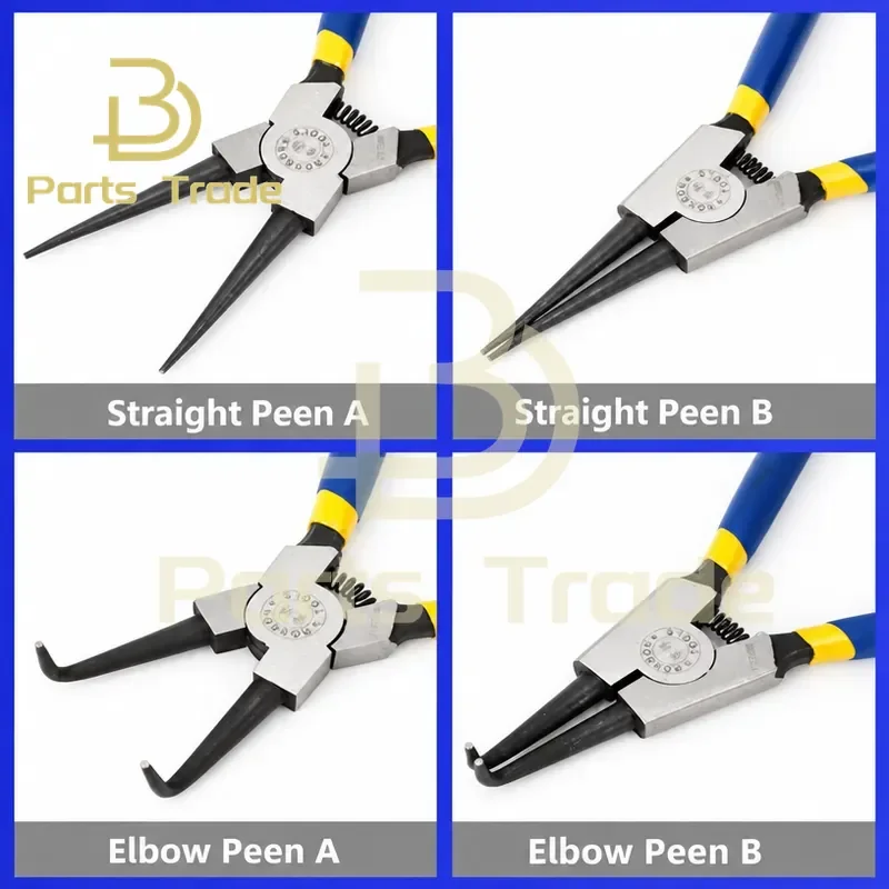 for 7 9 13 Inch 4 Piece Circlip Plier Set Include External Internal Pliers Alicate Para Anis with Bent Straight Tip
