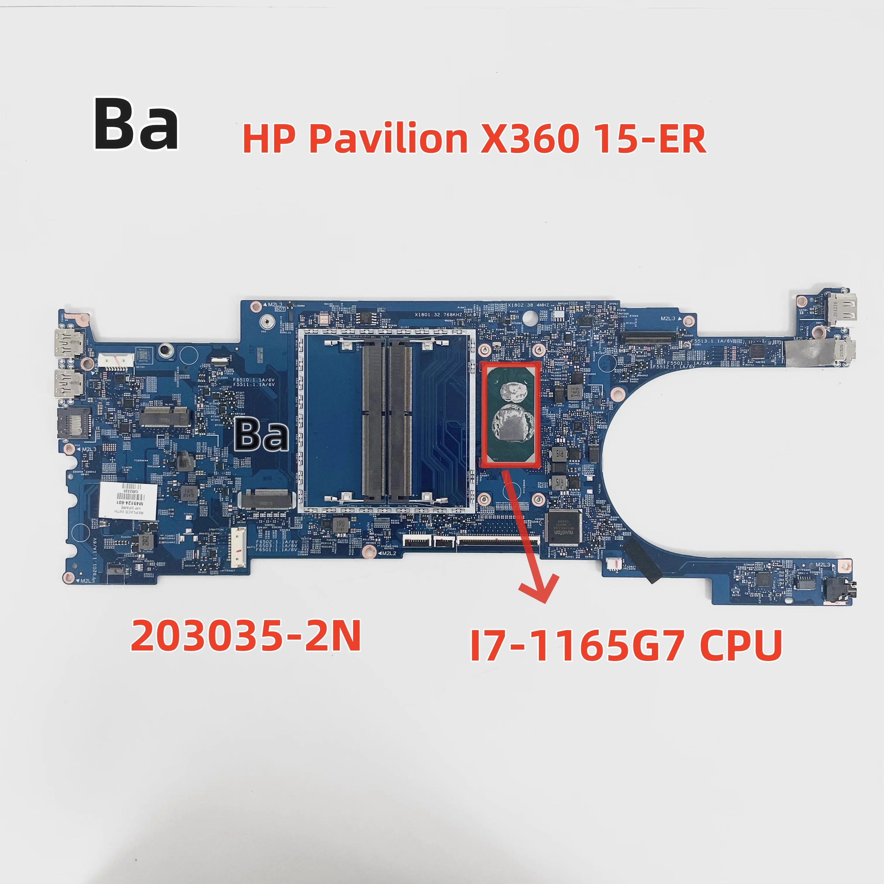 

Hp Pavilion X360 15inch Laptop Motherboard 203035-2N, Cpu: 7505, 100% Qualified Test
