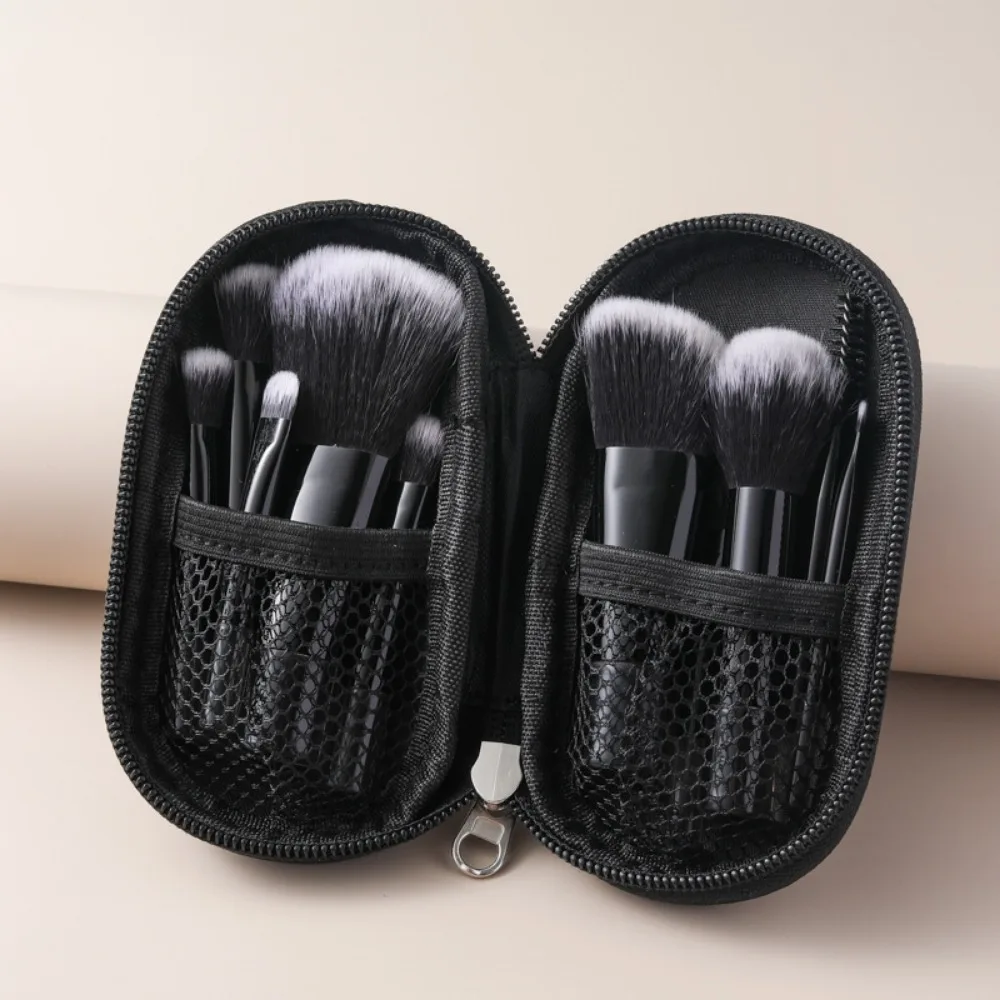 10 unids/set de brochas de maquillaje de fibra Artificial, Kit de belleza con mango de cristal, bolsa de almacenamiento de brochas de maquillaje, herramienta de maquillaje, brocha colorete