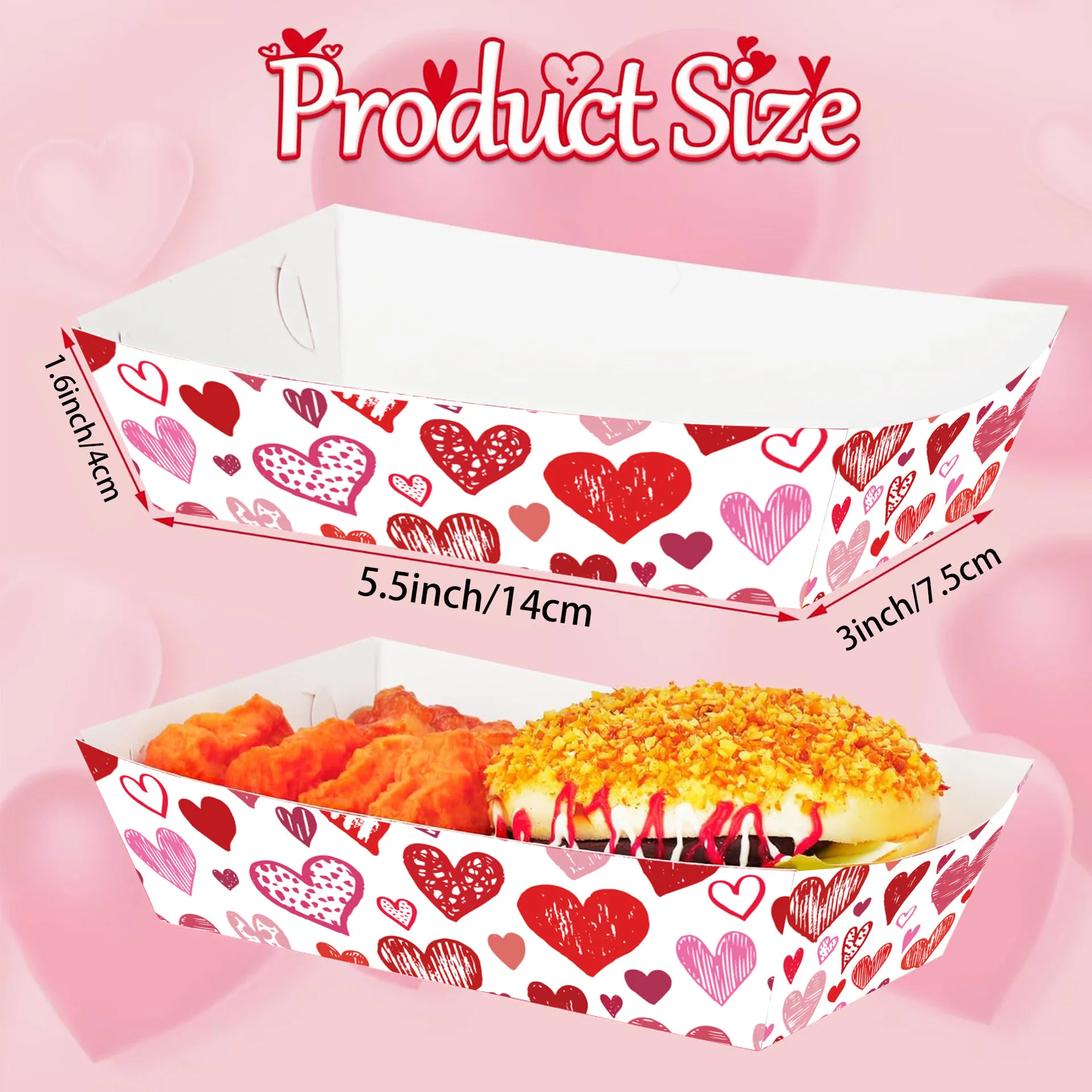 Party Einweg Papier Tabletts Rosa Rot Blau Schwarz Teller Boote Box BBQ Dessert Mehrfachspiel Hochzeit Geburtstag Party Supplies – Detail 5