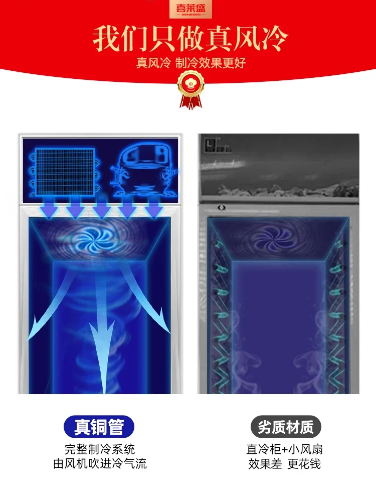 Refrigerated display cabinets, vertical beverage cabinets, convenience store refrigerators, fresh-keeping cabinets