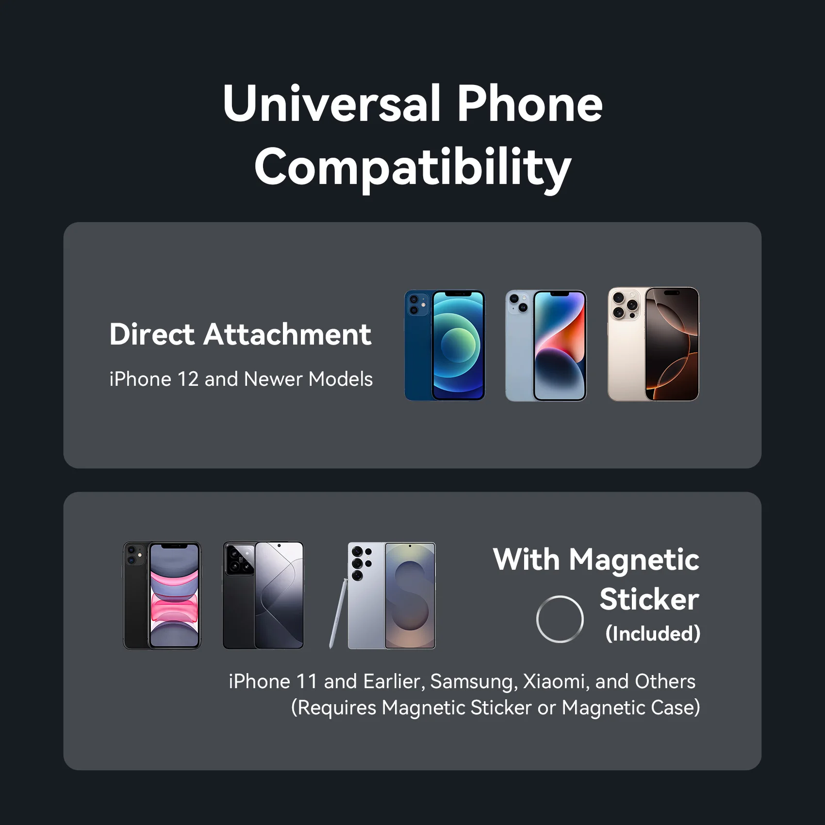 Magnetyczny uchwyt na telefon Vention, biurkowy, bez użycia rąk, odłączany, niezbędny w podróży samolotem i samochodem, elastyczny uchwyt na telefon do iPhone 17 16 — zdjęcie produktu 6