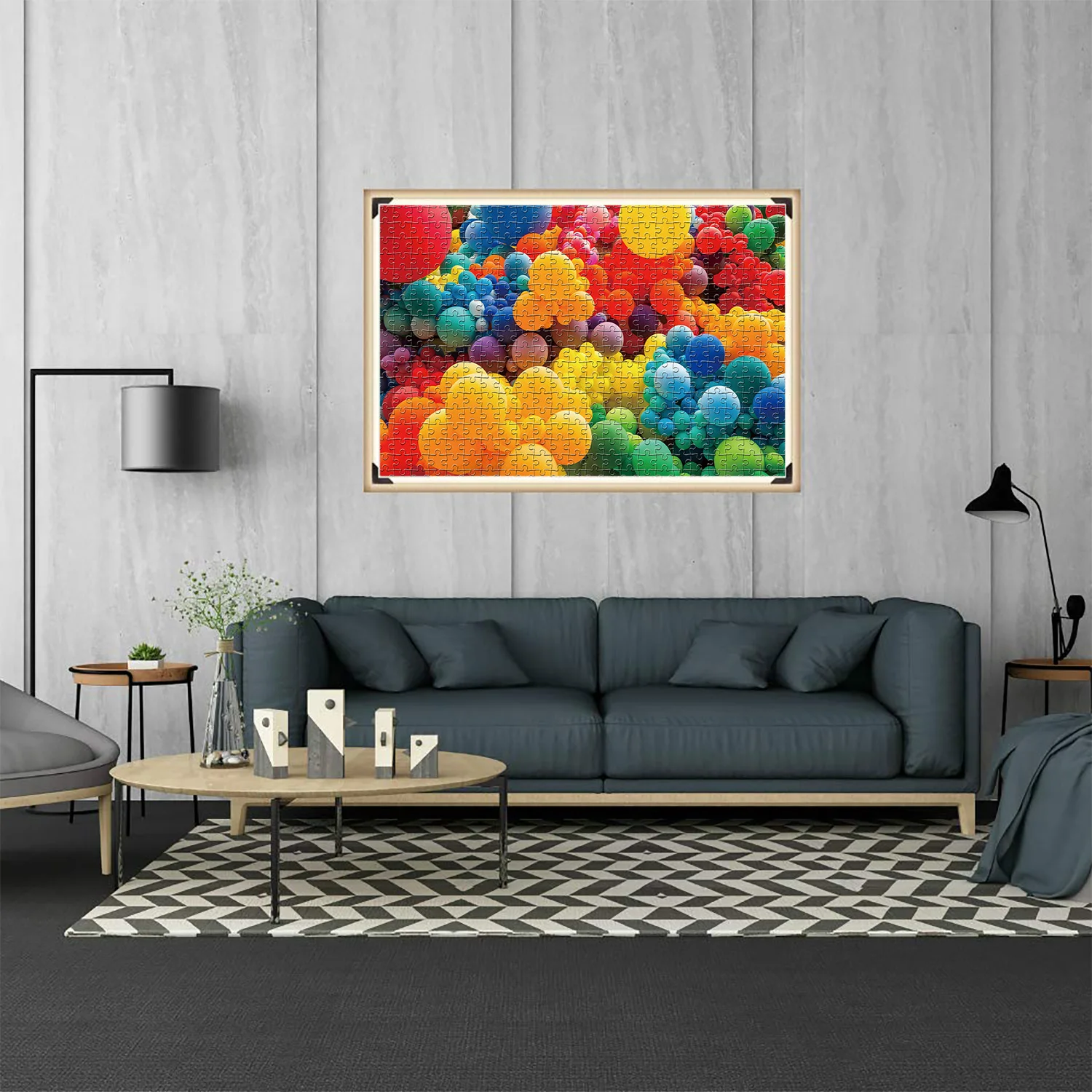 1000 Pieces Colorful Balloon Jigsaw Puzzle Home Decor Adults Puzzle Games Family Fun Floor Puzzles Educational Toys for Kids