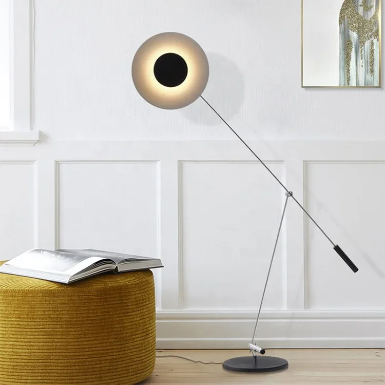 Modern Nordic Design Arc Marble Base Led Corner Standing Lamp Floor Lamp Light