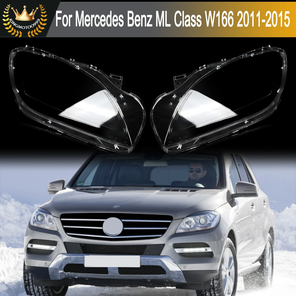 

Прозрачная крышка/колпак фары (левая/правая) для Mercedes-Benz ML W166 GL350 GL400 ML350 ML400 AMG 2011-2015