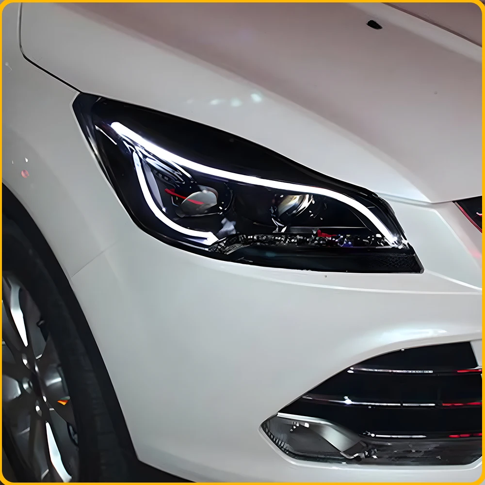 For Ford Kuga MK2 Escape 2013-2016 Upgrade Auto Highlight LED Headlights Assembly Projector Lens Plug and Play Car Accessories