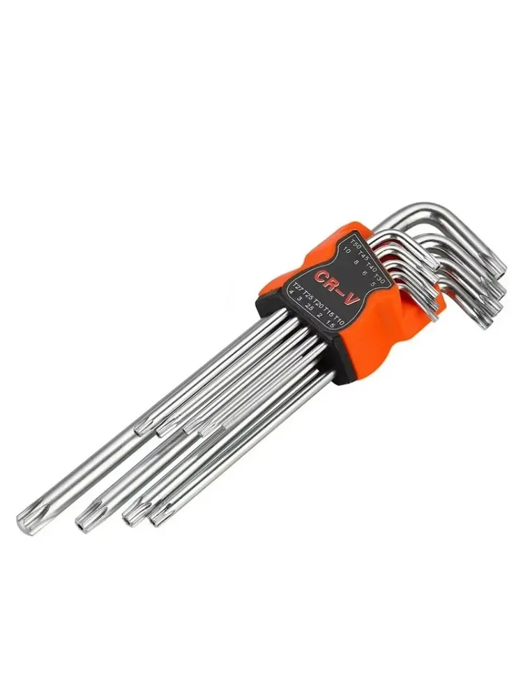 AliExpress NONE 9Pcs L Type Torx Star Wrench Screwdriver Set Universal with socket Suitable for motorcycle and bicycle hexagonal key set