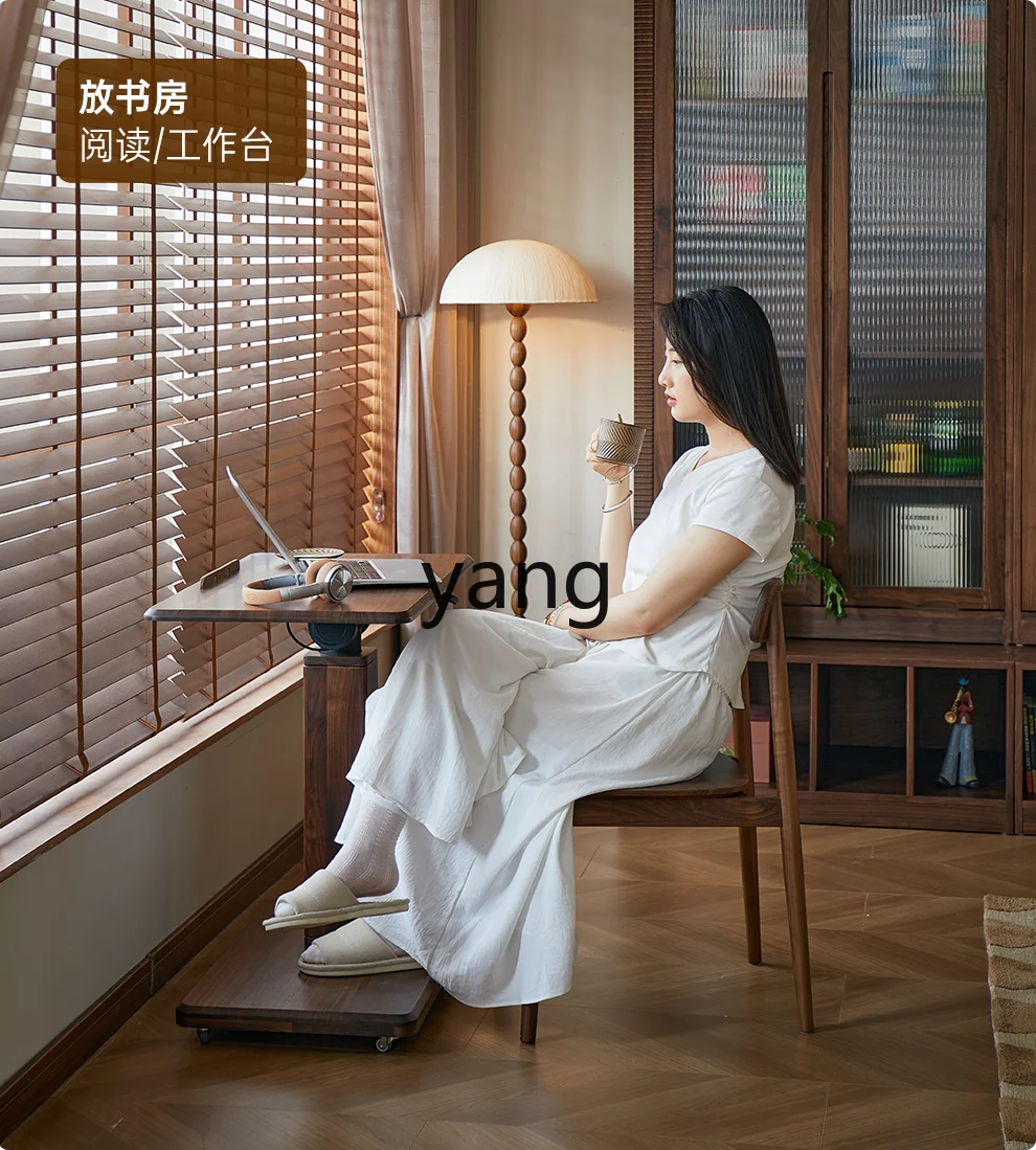Picture 6: LTT Mobile Lifting Computer Desk Solid Wood Folding Home Bedside Table Desk