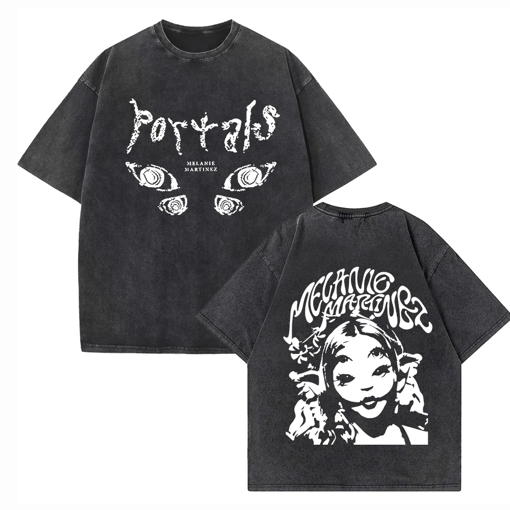 Hot Melanie Martinez Portals T Shirt Vintage Washed Oversized Magic and Muscles T Shirts 100% Cotton