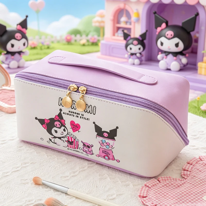 

PU Sanrios Cosmetic Bag Pillow Anime Cosmetic Storage Multifunctional Wash Up Storage Bag Kawaii Cartoon Portable Water Proof