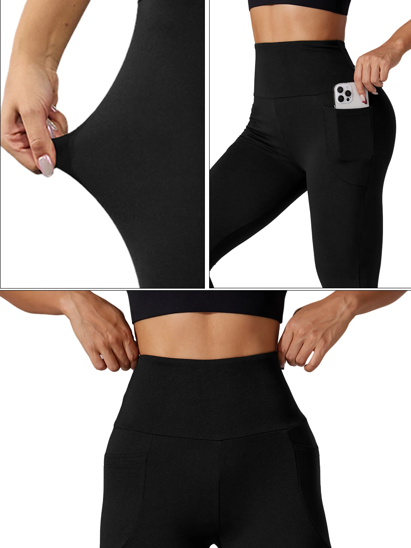 Women's Super Soft Leggings with Pockets, High Waisted Tummy Control for Yoga Workout and Casual Lounge Wear Comfort - view 4
