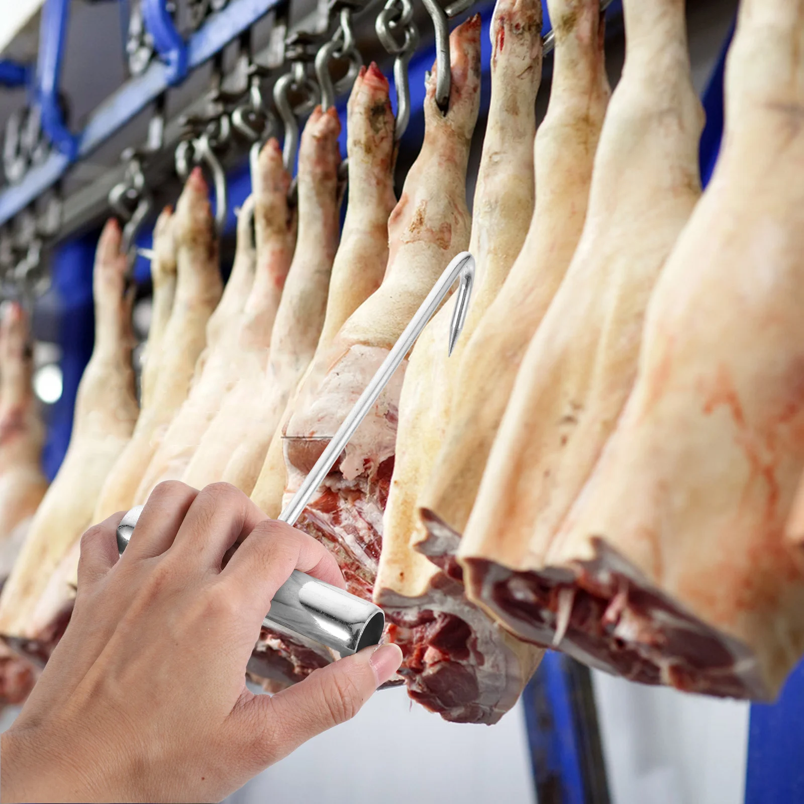 

2Pcs Heavy-Duty T-Handle Meat Hook for Butchering Peking Duck Prep Tool Manhole Cover Lifter Butcher Tools Peking Duck Hook