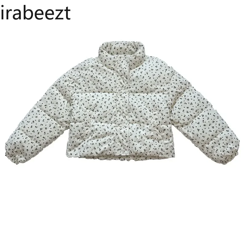 Nuovo design floreale retrò Senso Cappotto imbottito in cotone Inverno da donna Ins Allentato caldo Chaqueta Mujer Jaqueta Feminina Giacche invernali