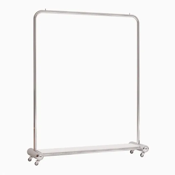 

Стеллаж для одежды Новый магазин женской одежды на колесах Напольные вешалки из нержавеющей стали Полки для магазинов детской одежды