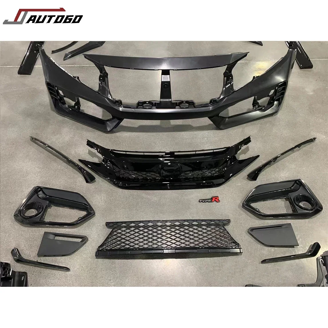 2022 New Design Body Kit For HONDA CIVIC FC1 FK7 16-20 Update to FK8 Wide Type-R PP+ABS Material Front+Rear Bumper Grille Skirt