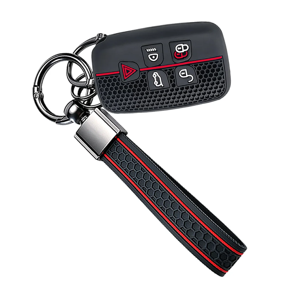 Soft Key Holder Keychain For Land Rover Range Rover Discovery Defender Evoque Freelander Sport Velar Shockproof Wear Resistant