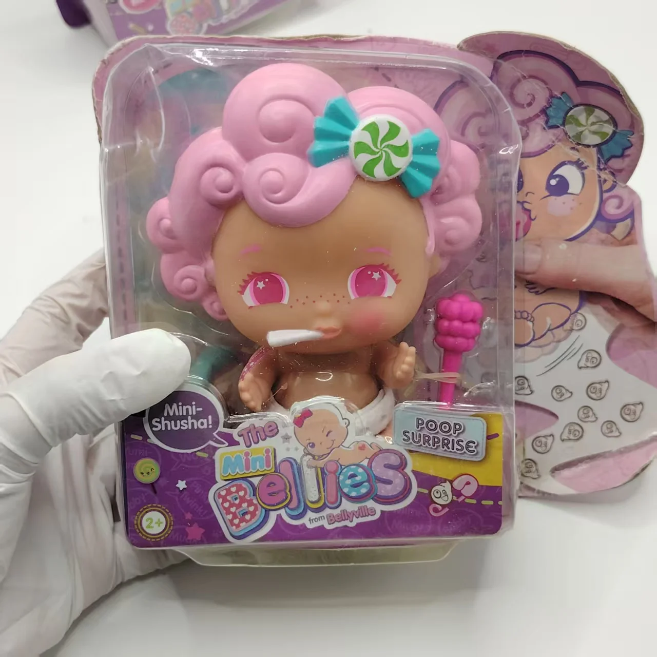 

Original The Mini Bellies From Bellyville Baby Dolls Set Mini Bibi Shusha Doll Children's Toys Birthday Gifts Girl Pretend Toy