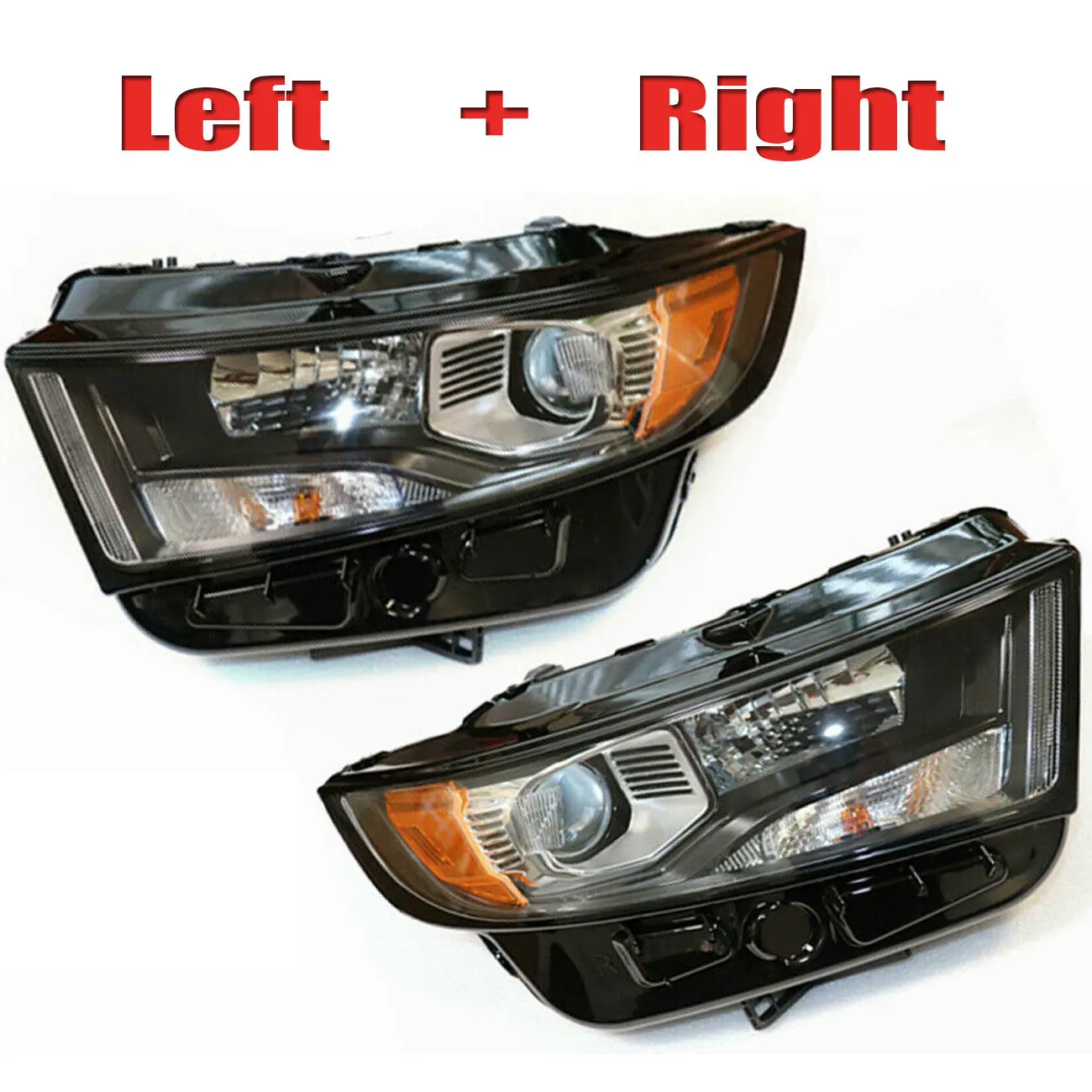 Faróis para Ford Edge 2015 2016 2017 2018, Clear LED motorista e do lado do passageiro