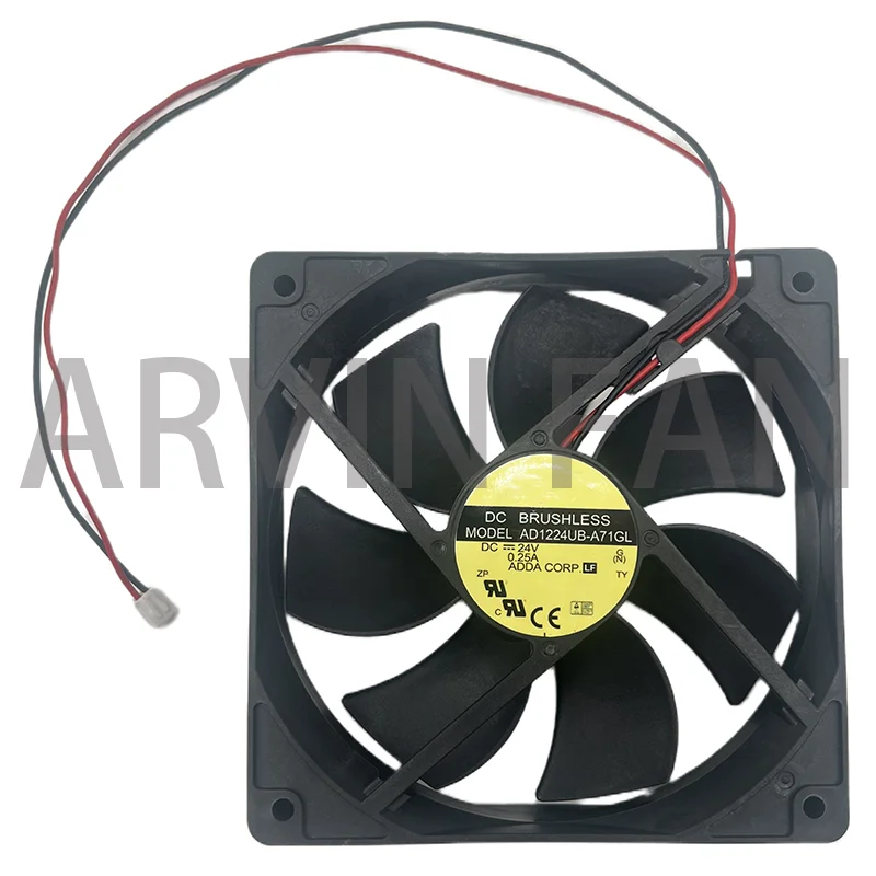 

COOLING REVOLUTION AD1224UB-A71GL 12cm 120mm Fan12025 120x120x25mm 24V 0.25A Double Ball Bearing Inverter IPC Server Cooling Fan