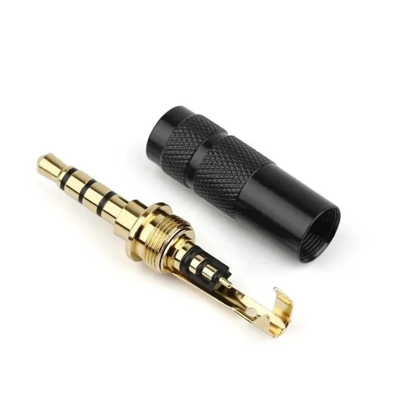 3.5mm łącze typu Jack 4 polak wtyk Audio mężczyzna słuchawki Conector Terminal głośnikowy lutowania DIY słuchawki hi-fi Upgrade Cable