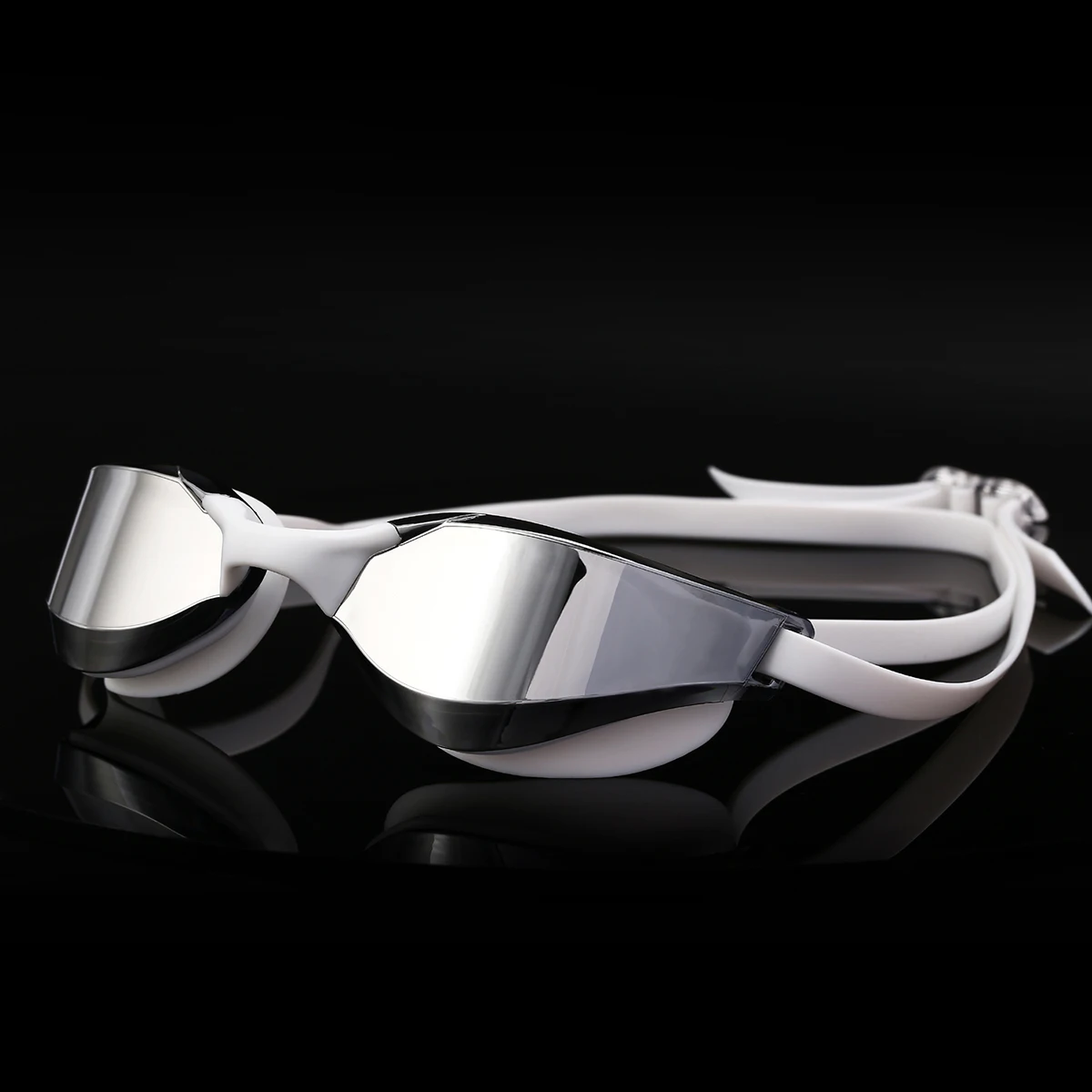 Renn-Schwimmbrille für Erwachsene, professionelle beschlagfreie Schwimmbrille mit verspiegelten Gläsern, Trainingsbrille – Detail 5
