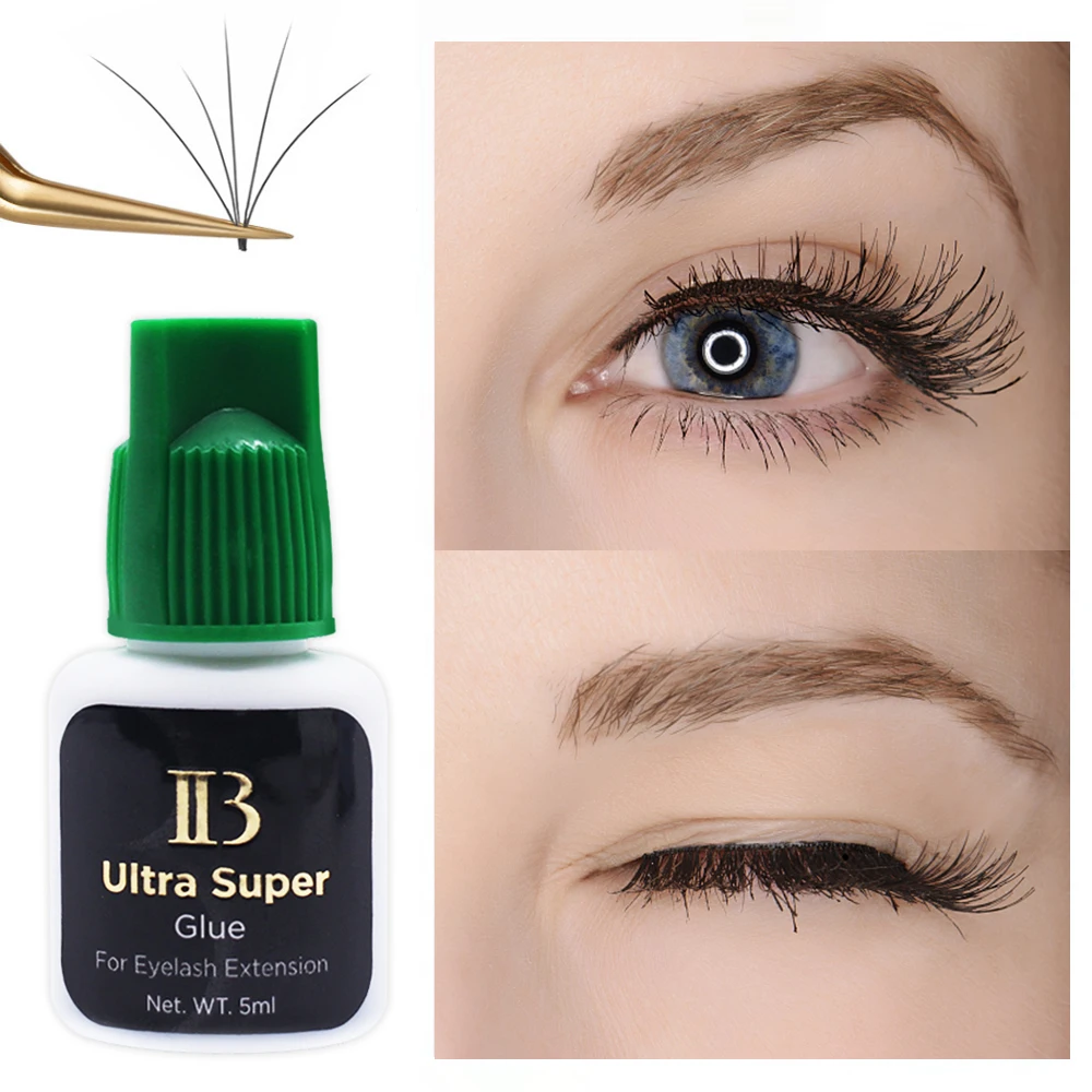 IGLUE 20bottles IB Ultra Super Glue Fast Drying Eyelash Extensions IB Green Cap 5ml False Lash Glue Makeup Tools Korean Original