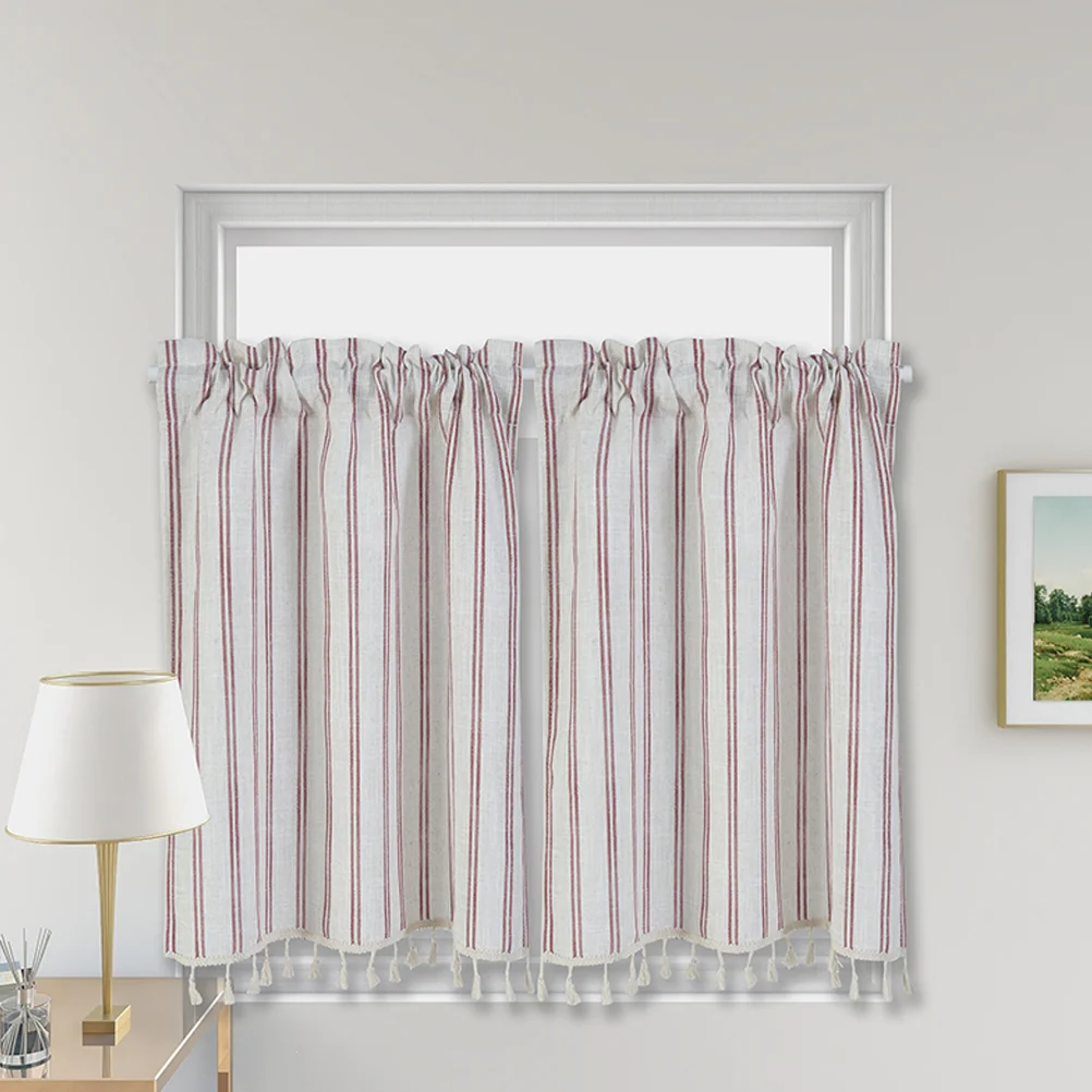 Short Curtain House Accessories for Home Household Kitchen Rural Breathable Room Linen Window Baby