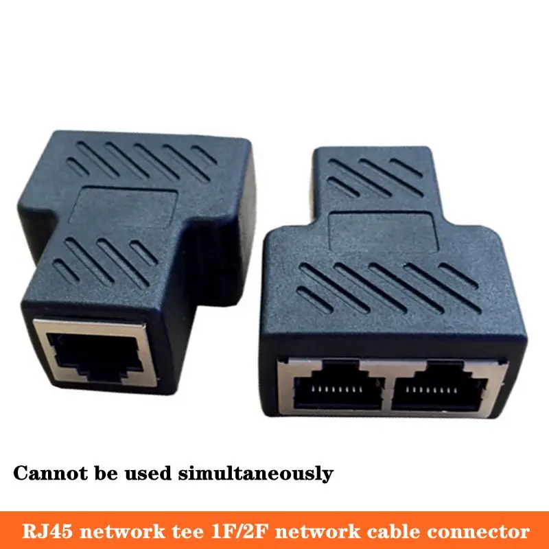 RJ45 Network Tee Head 1 Female/2 Female Network Cable Connector Butt Joint Network Interface 1/2 8P8C PCB Board Welding