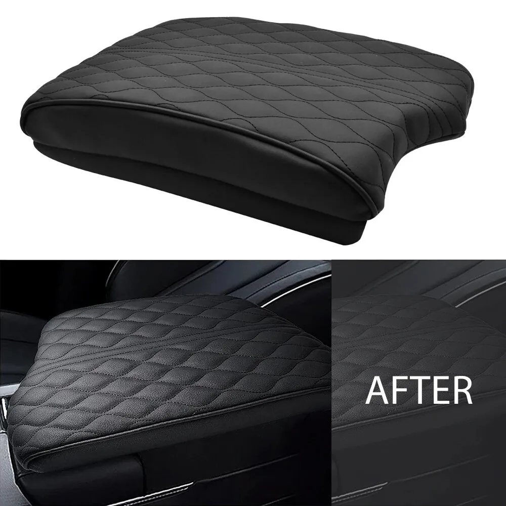 Center Console Armrest Cover Cushion Pad For Hyundai Palisade 2020-2024 Leather Armrest Cushion Cover Center Console Pad