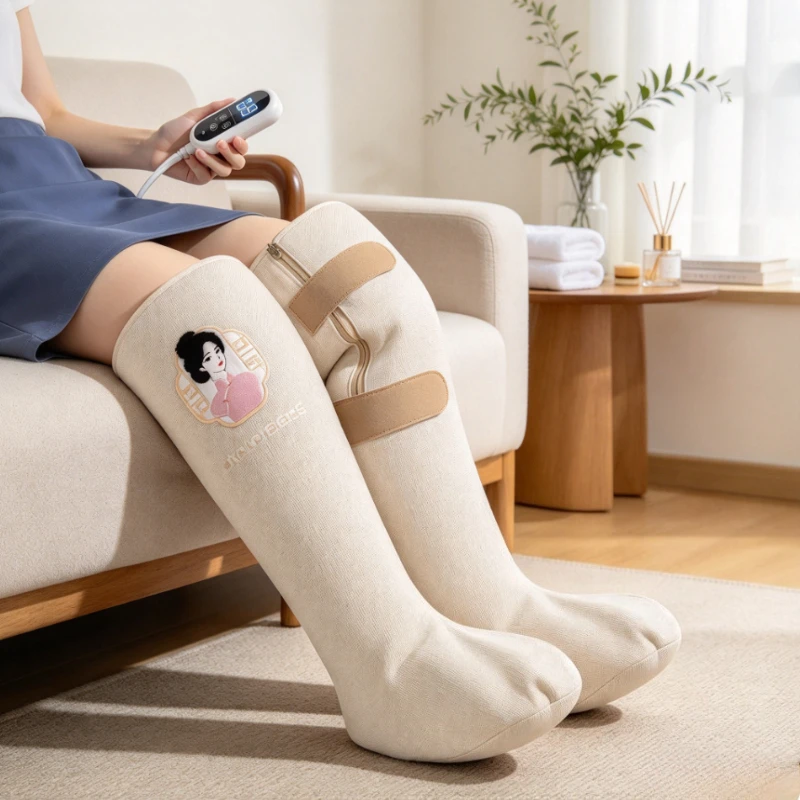 Heated Full-Leg Wrap, Electric Knee Warmer Boots with Constant-Temperature Control, Large Digital Display for Leg Warmth