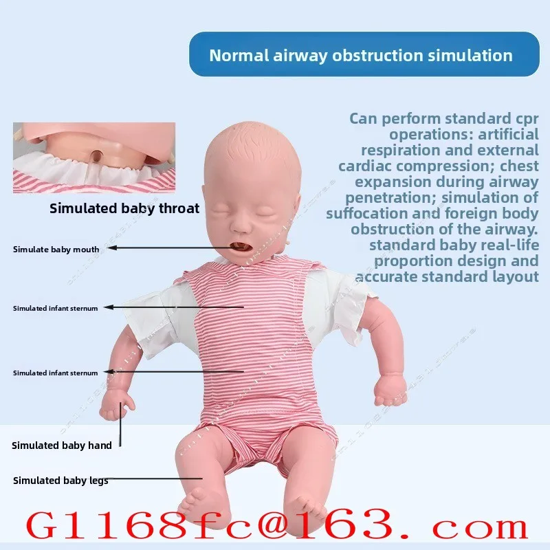 Emergency Infant Asphyxia Model Airway Obstruction Model Foreign Body Removal Training Simulator Heimlich Emergency Method