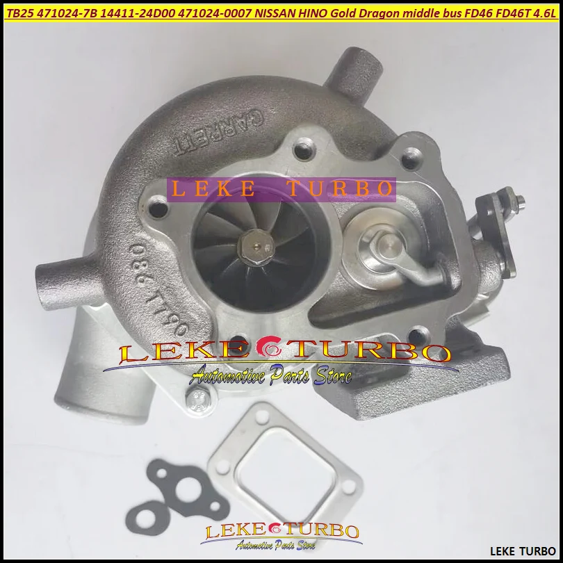 

ww TB25 471024-7B 471024 14411-24D00 Turbo For NISSAN For HINO Gold Dragon middle bus FD46 4.6L 14411 24D00 1441124D00 Turbine