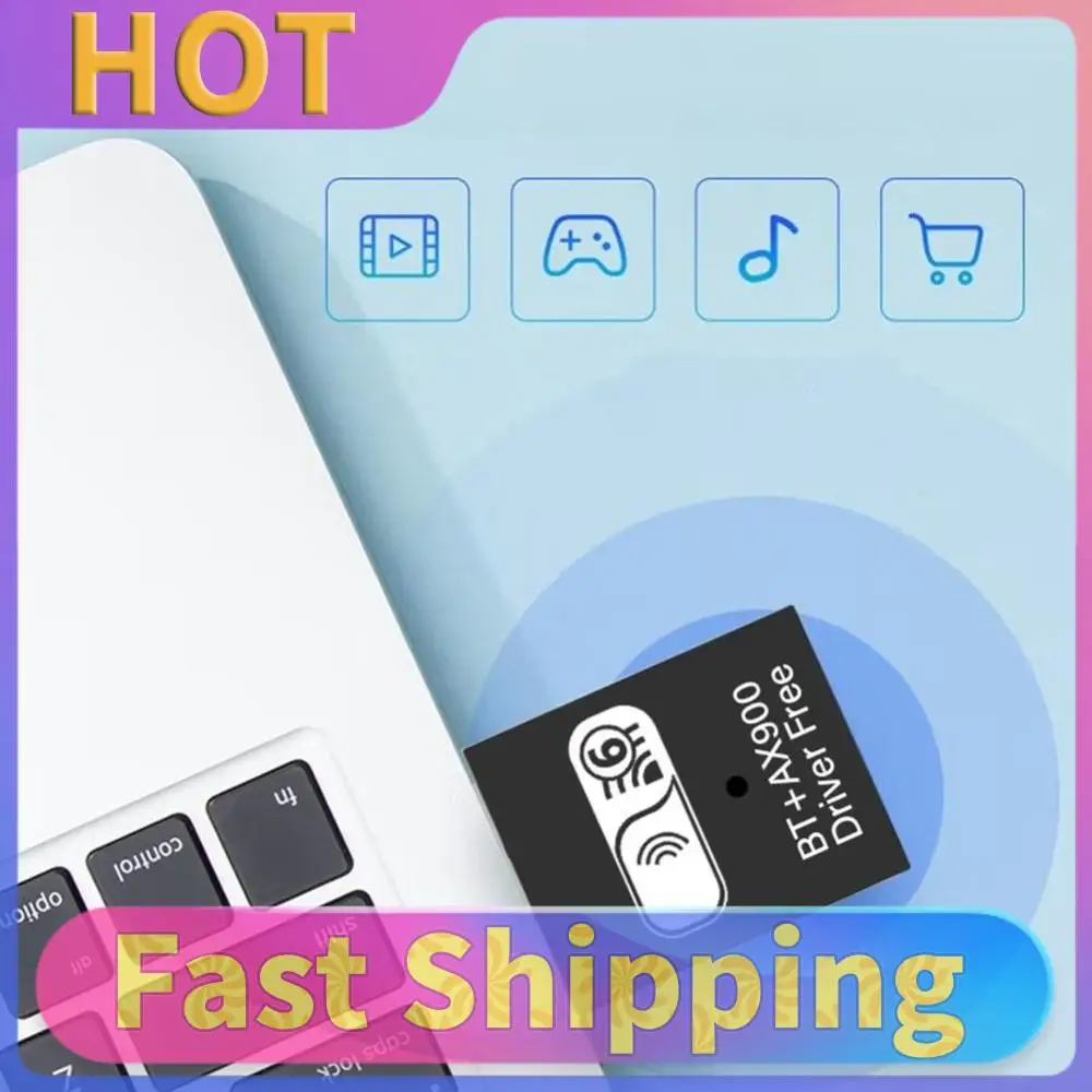 

USB-адаптер Wi-Fi BT5.4, двухдиапазонный (2.4G и 5G), беспроводная сетевая карта, прием сигнала 900 Мбит/с, донгл для ПК, настольных и портативных компьютеров