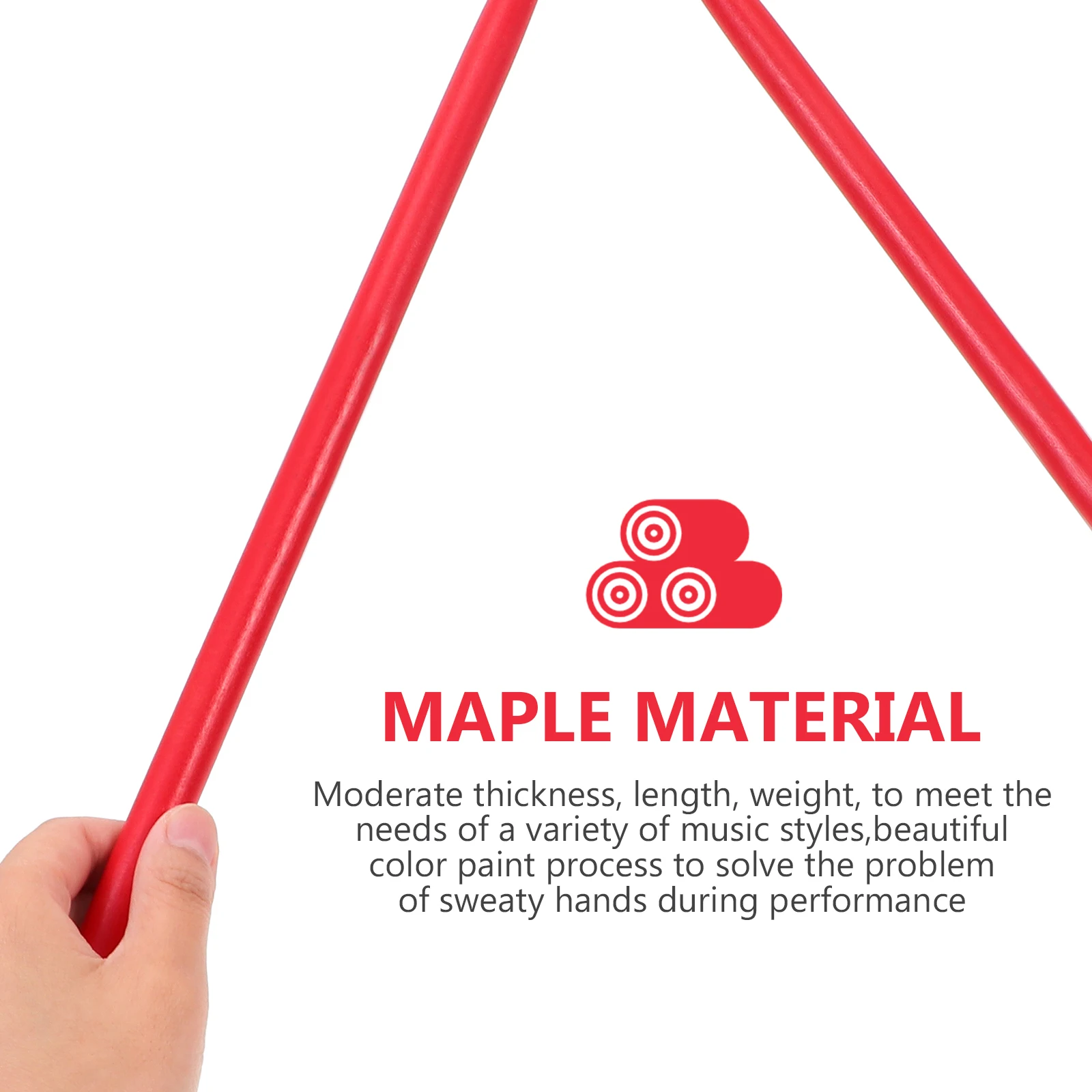 

2 Pairs Maple Sticks Wood Drum Hit Drumsticks Percussion Instruments Handheld Musical