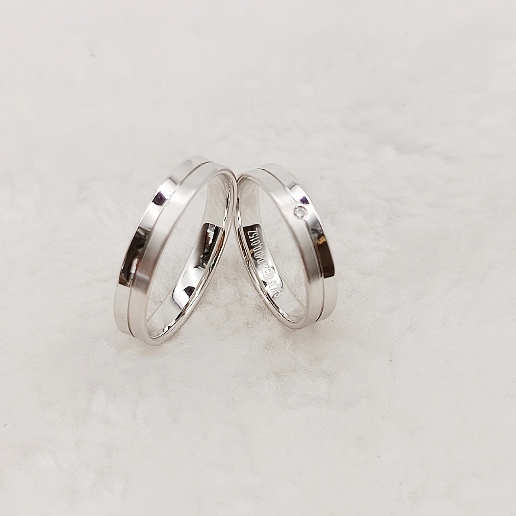 

Romantic Souls Shine Матовые персонализированные обручальные кольца на заказ Юбилейное кольцо из стерлингового серебра 925 пробы Парные кольца для мужчин и женщин