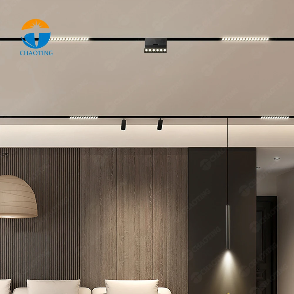 Custom Modern Design Dc48V 6W 10W 12W 18W 24W Magnetic Grille Light Flooding Focust Ball Light Spotlights Magnet Tube Lamp