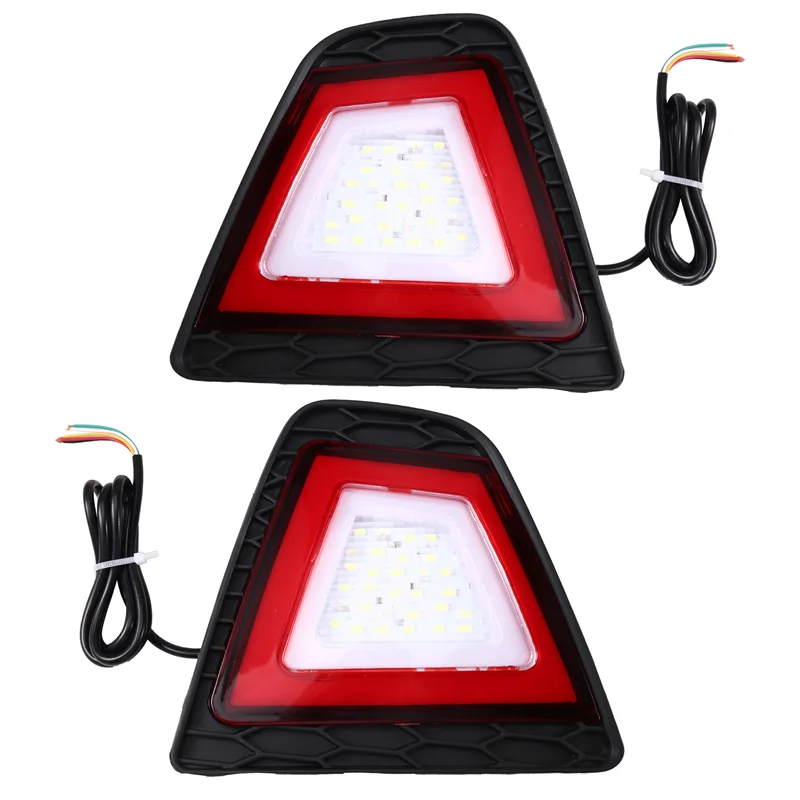 

Прочный задний бампер автомобиля, светодиодные фонари, стоп-сигнал, дневные ходовые указатели поворота, задний ход для Honda Fit 2014-2017